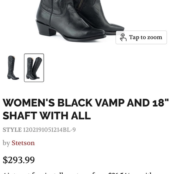 Stetson 18inch high boot - Picture 4 of 5